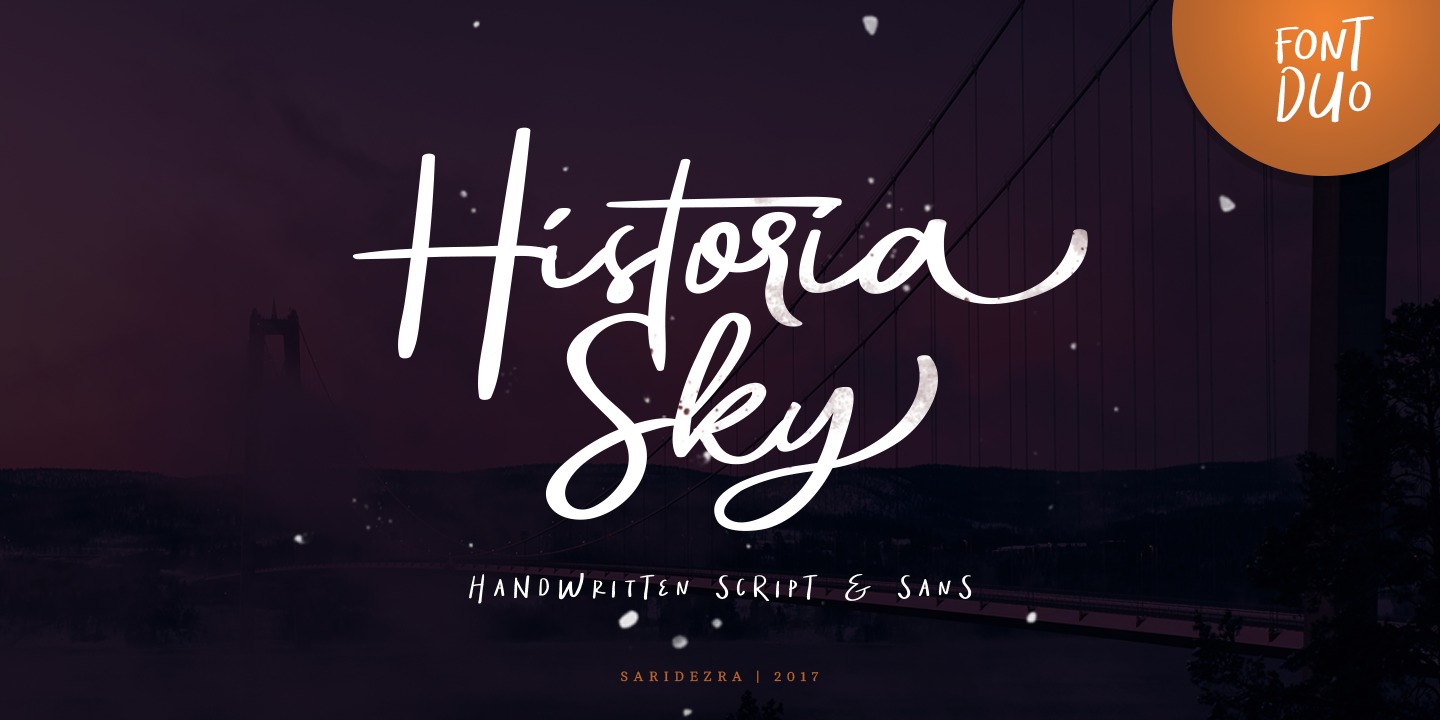 Przykład czcionki Historia Sky